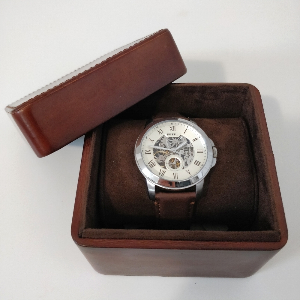 NWT (Rare) Fossil Men's Grant ME3052 Automatic Skeleton Watch